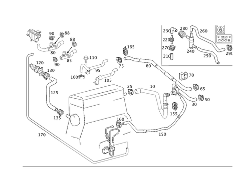 Heating Water Lines for 2005 Mercedes-Benz C 230 #0