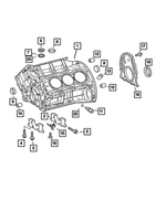 RL114264AA - Engine 3.2L Single Over Head Cam 18 Valve V-6 [EGX]: Engine Cylinder Block for Mopar Image