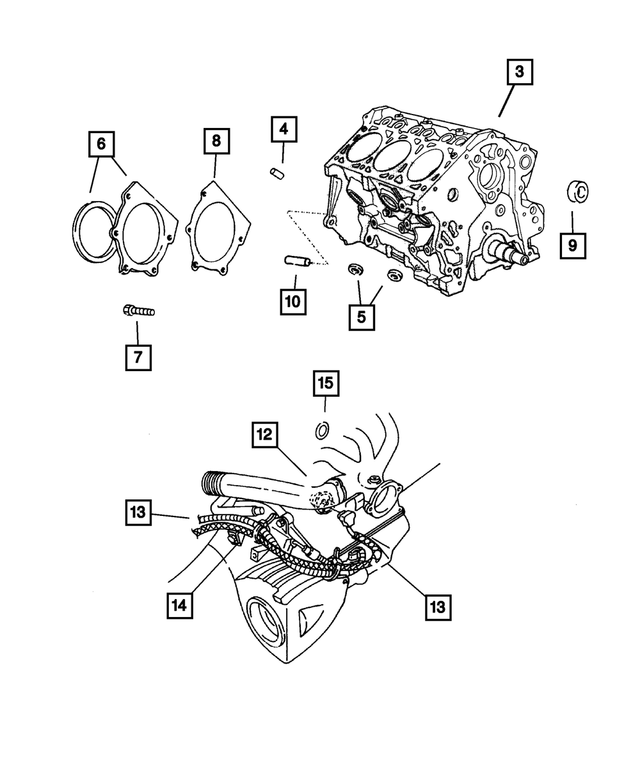 RL036633AA - Engine 3.3L Six Cylinder: Short Block for Mopar Image