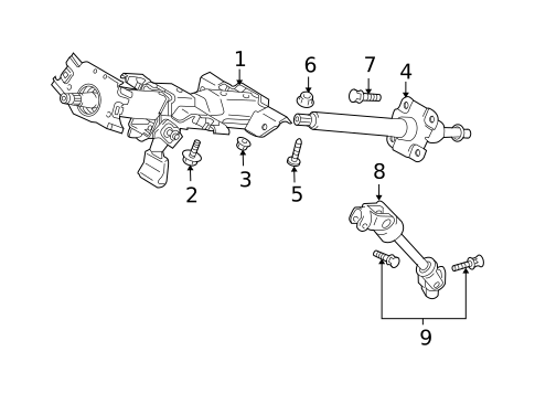 Steering Column Assembly for 2010 Suzuki Grand Vitara #0