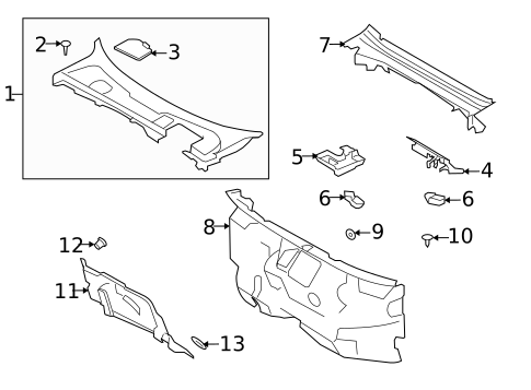 Cowl for 2012 Land Rover LR2 #0