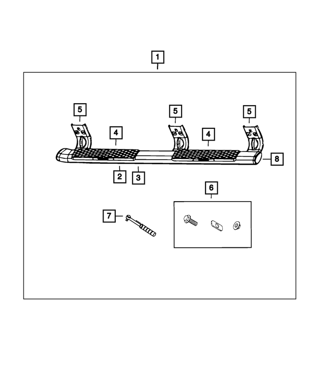 68239742AA - Mopar Accessories - Component Parts: Side Step, Right for Mopar Image