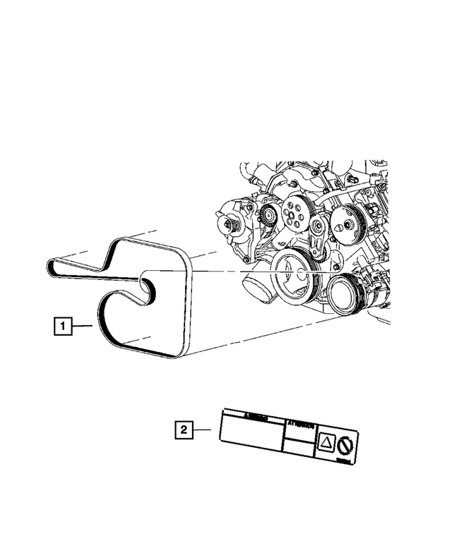 55116955AC - Cooling: Belt Routing Label for Mopar Image