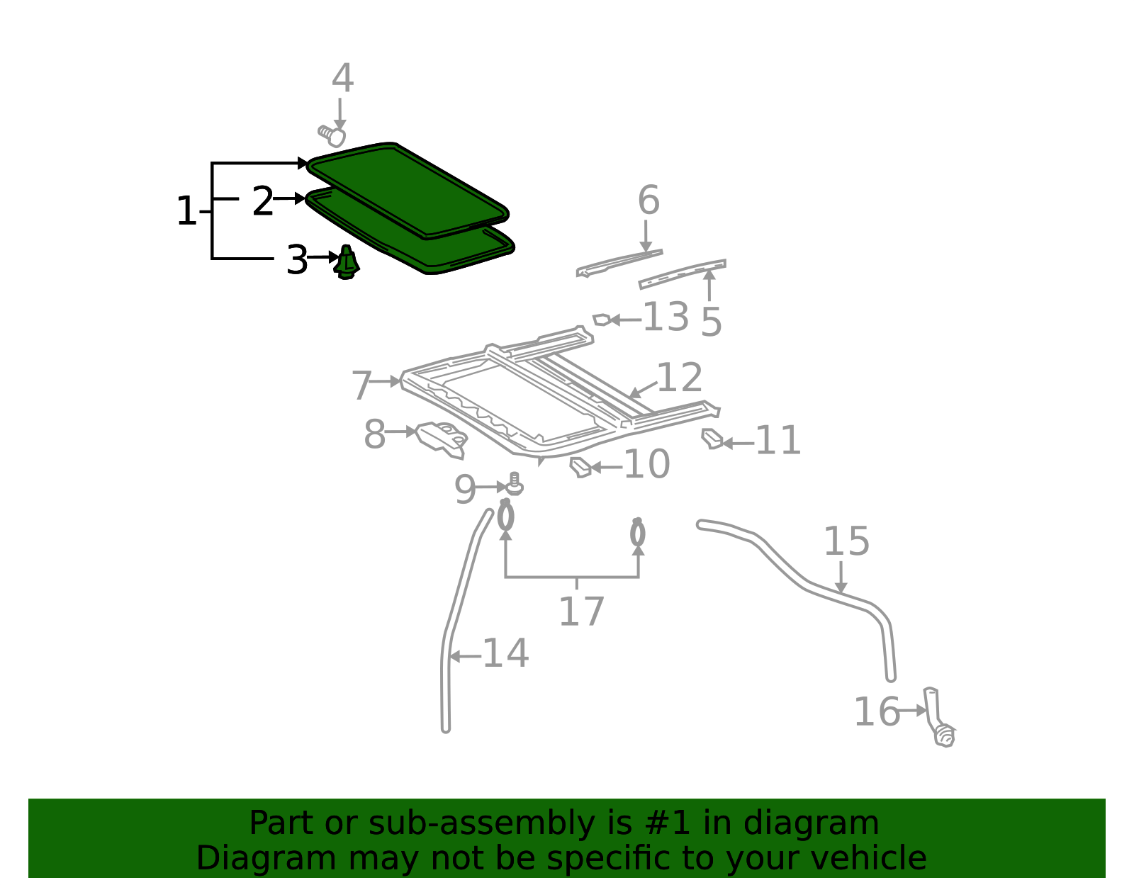63201-60081 - Glass Assembly 2003-2009 Lexus GX470 | Longo Lexus Parts