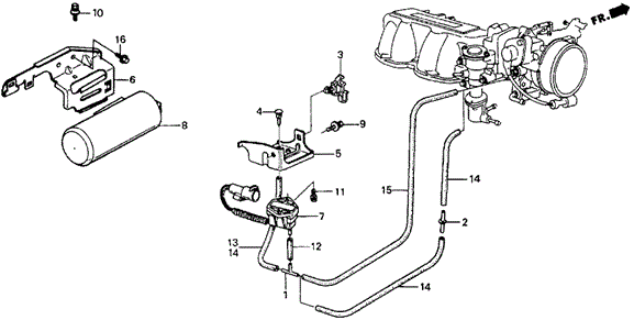 PB Sensor - Vacuum Tank for 1987 Honda Civic #0