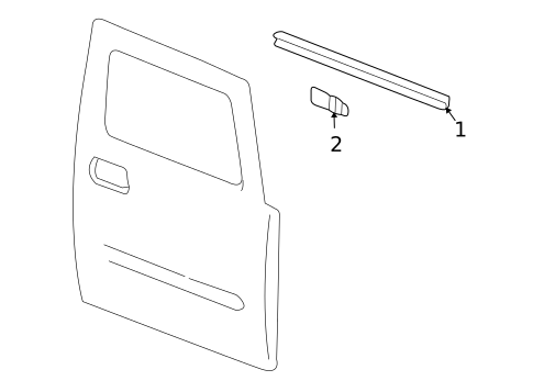 Exterior Trim - Front Door for 2004 Hummer H2 #0