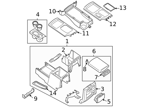 Console for 2009 Nissan Xterra #0