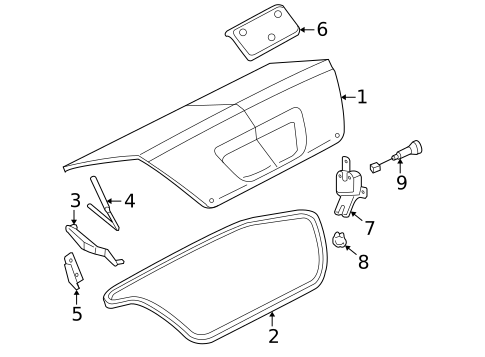 Trunk for 2005 Mercury Montego #0