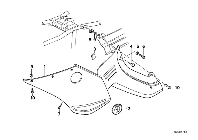 46637666071 - : Lateral Part Left Prime Coated for BMW-Motorrad Image
