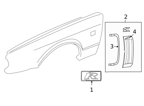 Exterior Trim - Fender for 2009 Jaguar Vanden Plas #0
