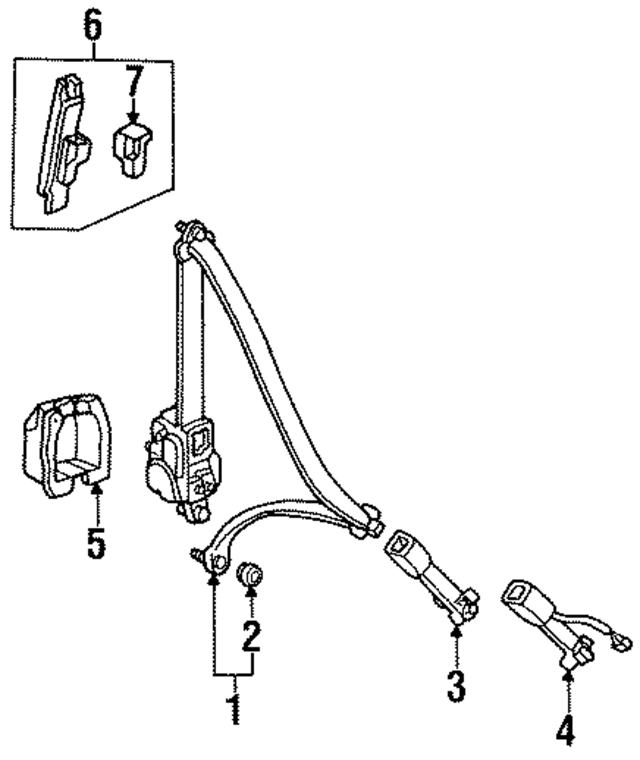 4818SV1A06ZE - : Belt &amp; Retractor for Honda Image