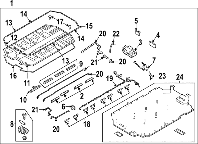 37528GI100 - : Drive Motor Battery Pack Cover Seal for Hyundai Image