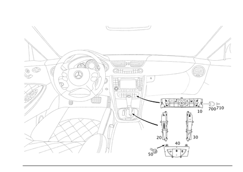 Switch in Instrument Panel and Center Console for 2008 Mercedes-Benz CLS550 #0
