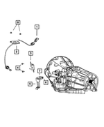 55398213AA - 42RLE; 4-Speed; Automatic Transmission: Shift Cable Bracket for Mopar Image