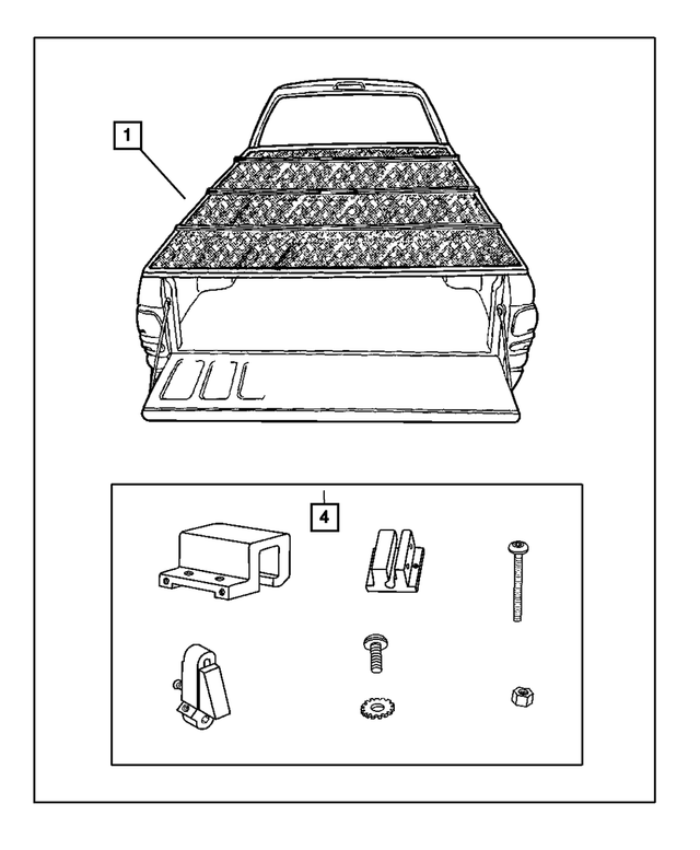 82208695 - Mopar Accessories - Component Parts: Tonneau-folding Cover Kit for Mopar Image image
