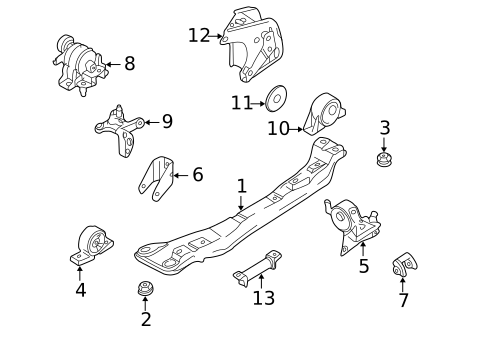 Engine & Trans Mounting for 2002 Nissan Sentra #0