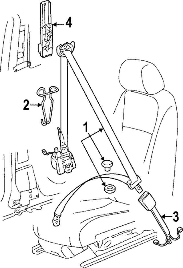 89A857705DRAA - Electrical: Seat Belt Assembly for Audi Image