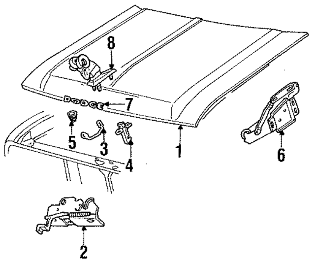 55345443 - Body: Hood for Mopar Image