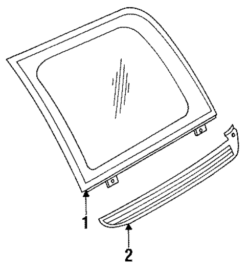 Glass & Hardware for 1994 Mitsubishi Expo #0