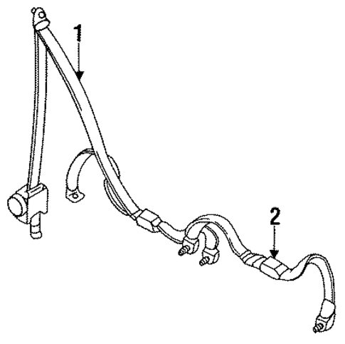 Rear Seat Belts for 1993 Mitsubishi Expo #0