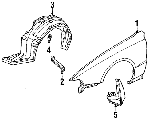 Fender & Components for 1994 Honda Prelude #0