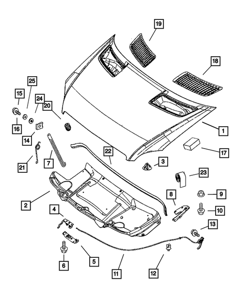 Hood and Hood Release for 2009 Dodge Sprinter 3500 #0