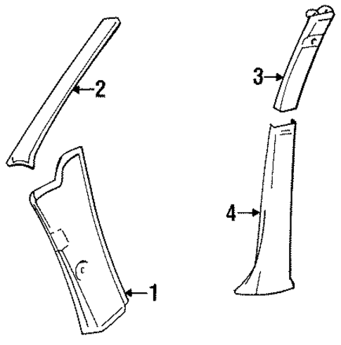 Interior Trim - Pillars for 1986 Dodge Colt #0