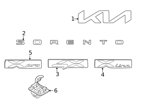 Exterior Trim - Lift Gate for 2025 Kia Sorento #0