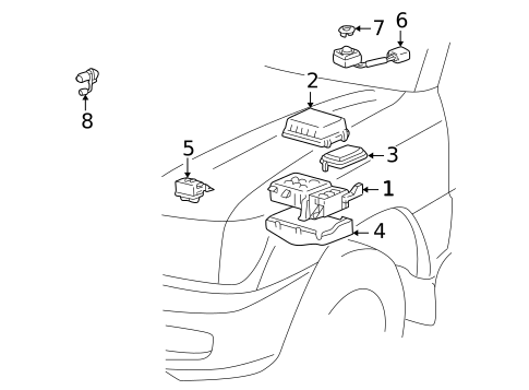 Electrical Components for 2006 Lexus LX470 #1