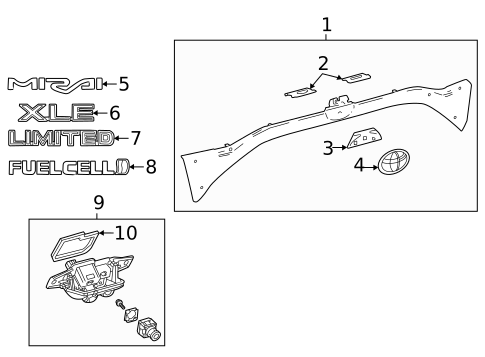 Exterior Trim - Trunk for 2025 Toyota Mirai #0