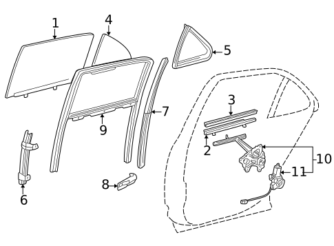 Rear Door for 2002 Lexus LS430 #0
