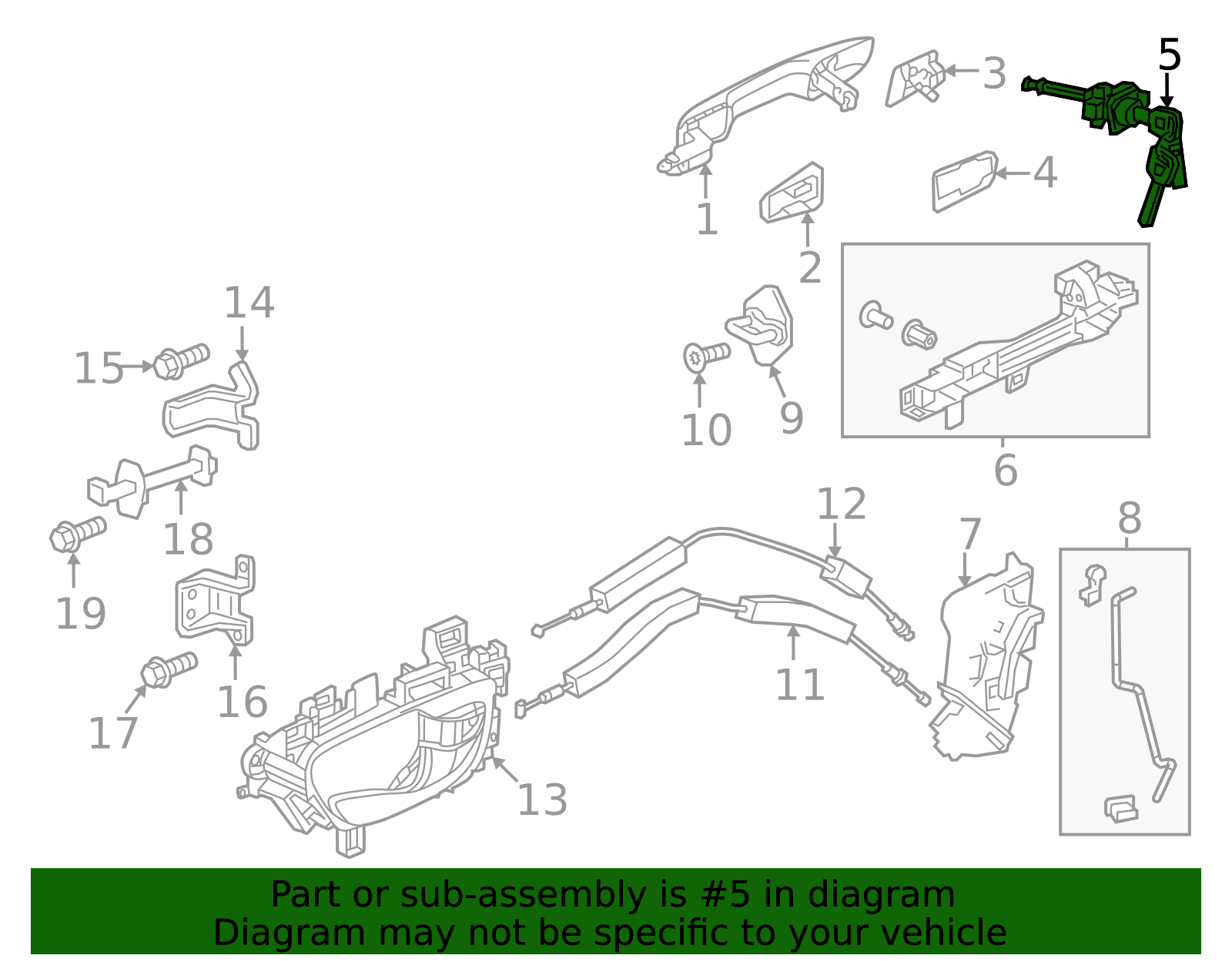 72188-T20-A01 - 2022-2024 Honda - Handle, Outside Gasket | All