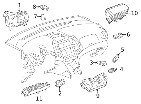 Cluster & Switches for 2016 Chevrolet Sonic #0