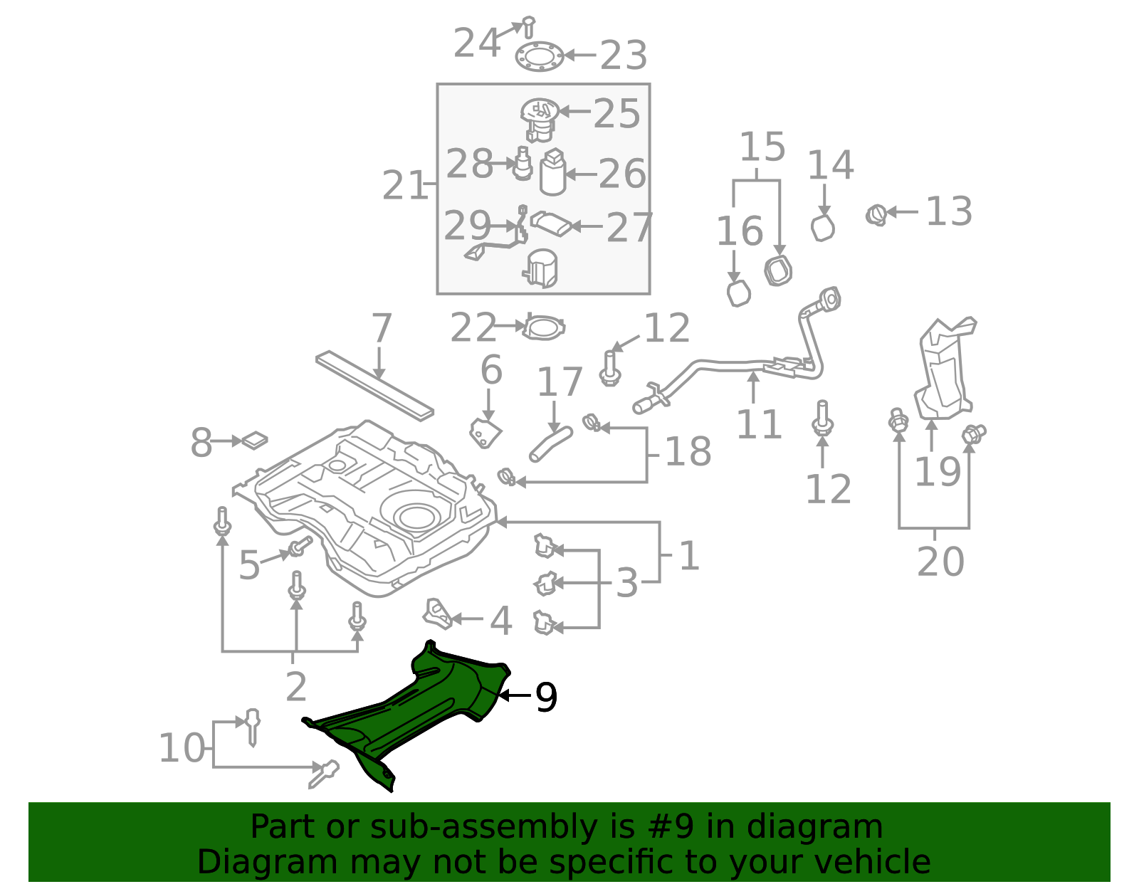 L206-42-741A - Tank Shield 2007-2015 Mazda CX-9 | Mazda-Parts