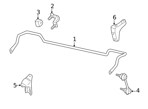 Stabilizer Bar & Components for 1999 Nissan Altima #1