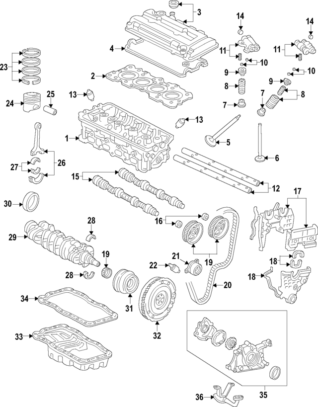 91213PR3004 - Engine: Engine Camshaft Seal for Acura Image