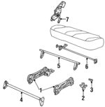 F58Z1662526N - Body: Seat Support for Ford: Windstar Image