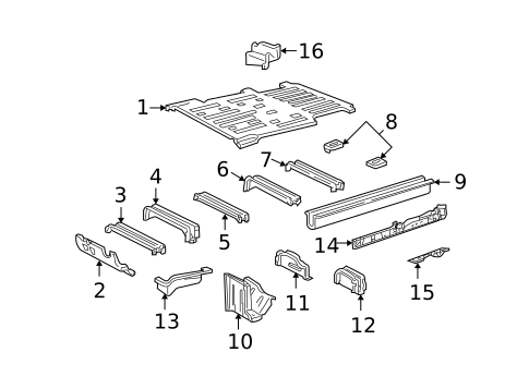 Floor & Rails for 2006 Mercury Monterey #0