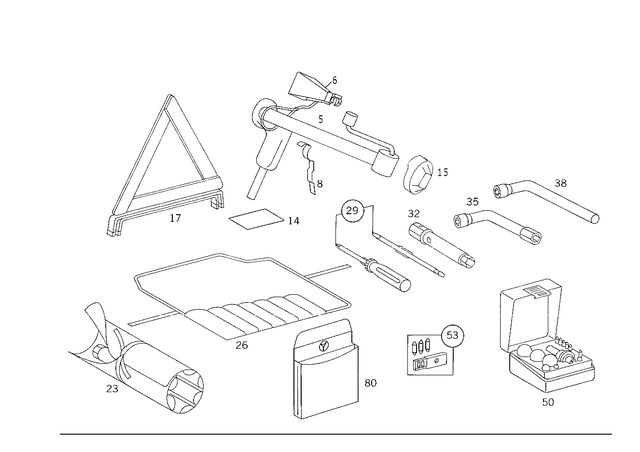 1405830015 - Tools An Accessories: Jack for Mercedes-Benz Image image