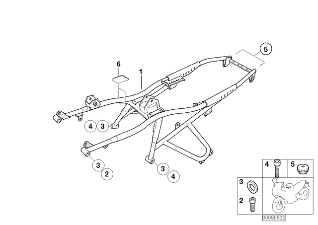 7119901107 - Frame and Mounting Parts: Fillister-Head Screw - M10X60-8.8 for BMW-Motorrad Image