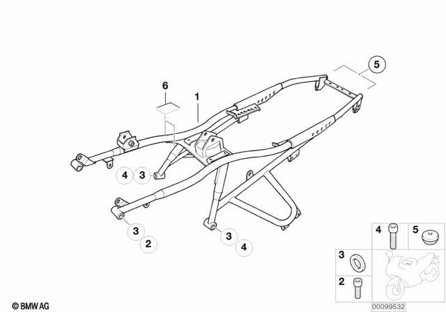 7119901107 - Frame and Mounting Parts: Fillister-Head Screw - M10X60-8.8 for BMW-Motorrad Image