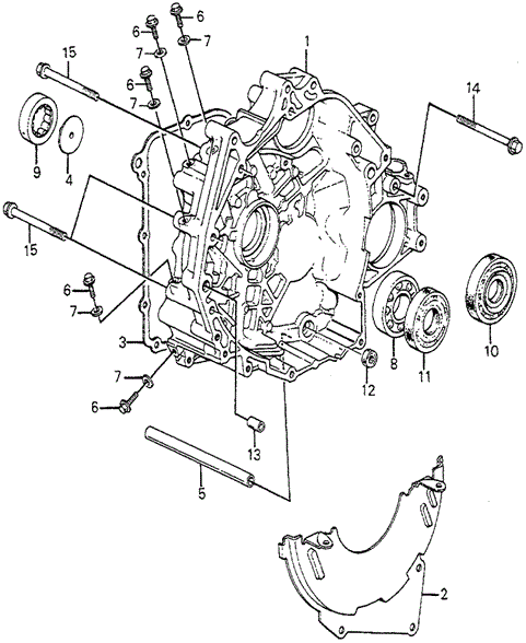 AT Torque Converter Housing for 1984 Honda Accord #0