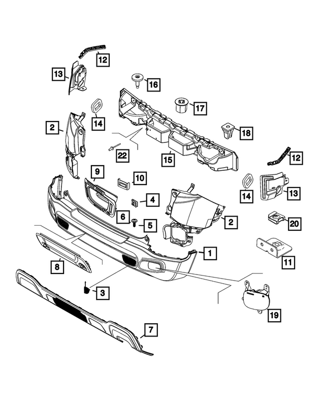 6NL04LXHAA - Frame, Bumper and Fascia: Rear Fascia for Mopar Image
