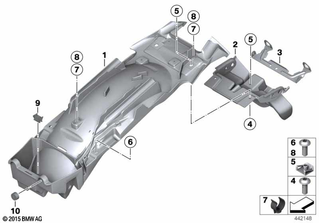46627708646 - : Rear Wheel Cover for BMW-Motorrad Image