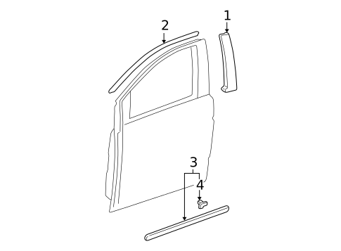 Exterior Trim - Front Door for 2008 Honda Odyssey #0