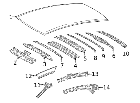 Roof & Components for 2022 Toyota Avalon #1