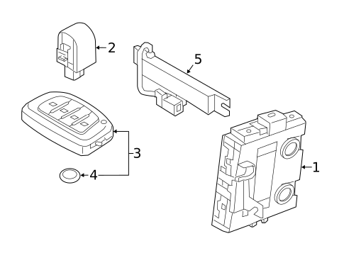 Keyless Entry Components for 2019 Hyundai Ioniq #0
