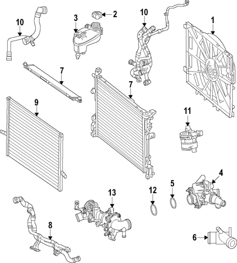 Water Pump for 2020 Mercedes-Benz CLA35 AMG #0