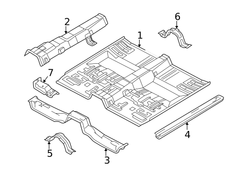 Floor & Rails for 2005 Kia Optima #0