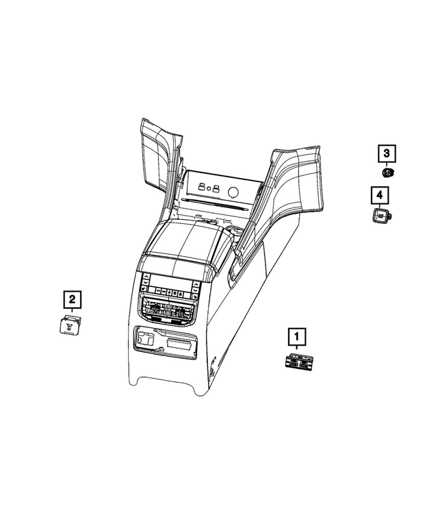 « 68487349AB – Electrical : Orifice De Charge Usb pour Mopar Image »
